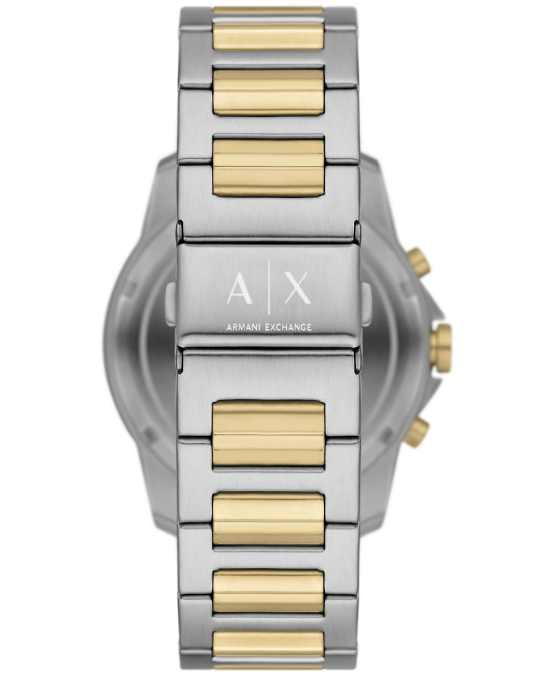 A|X Armani Exchange Men's Quartz Chronograph Multi Stainless Steel Watch 44mm Set, 2 Pieces