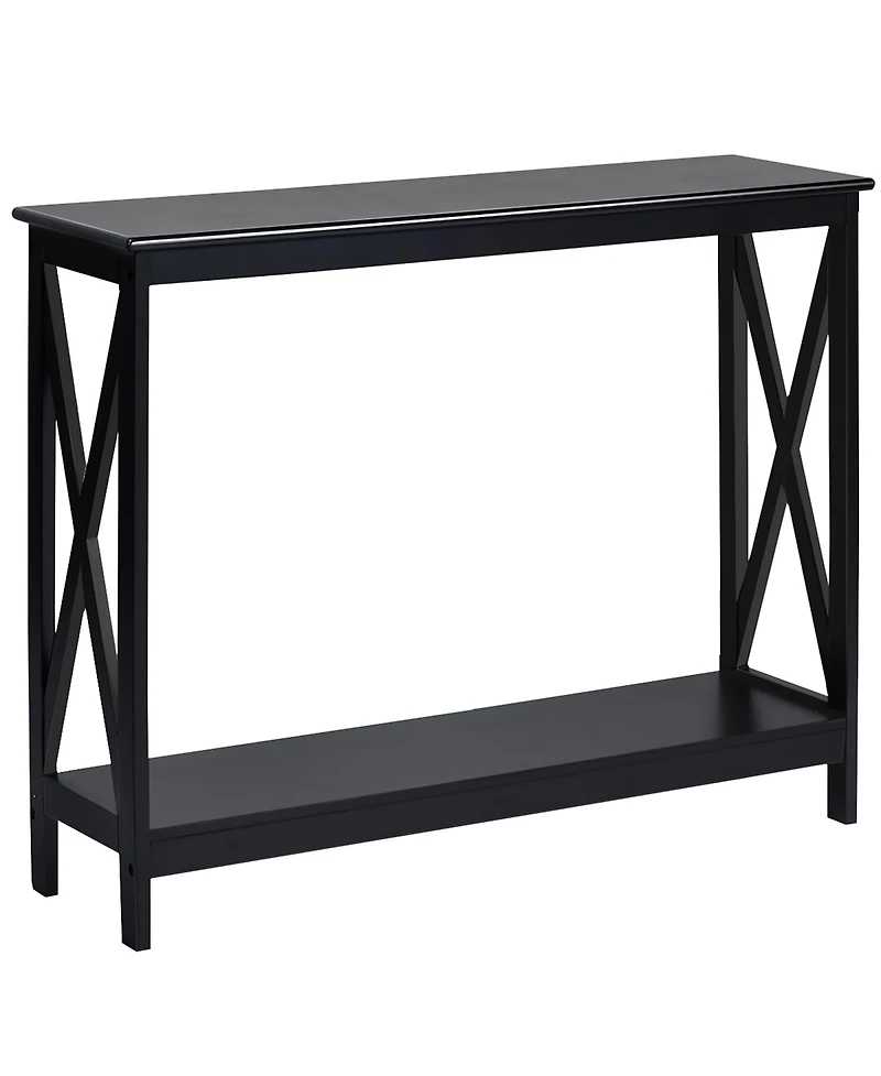 2-Tier Console Table x-Design Bookshelf Sofa Side Accent