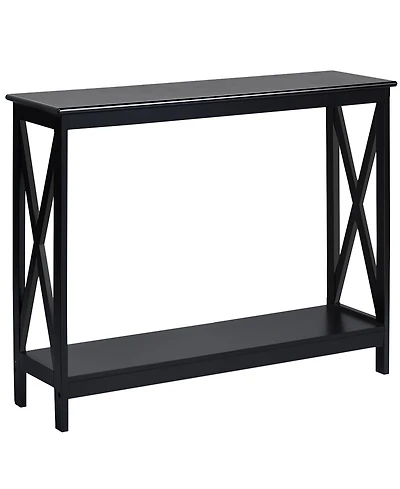 2-Tier Console Table x-Design Bookshelf Sofa Side Accent