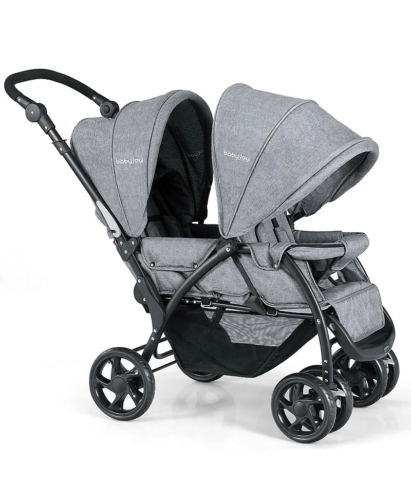 Costway Baby Twin Double Stroller Lightweight Travel Stroller Pushchair