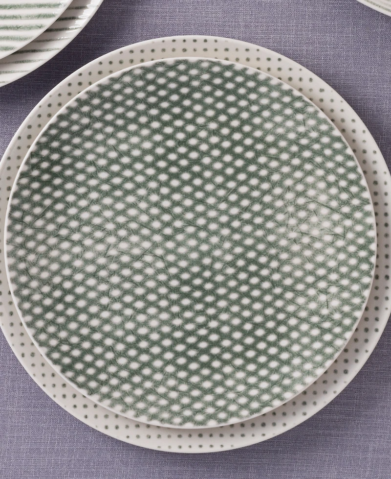 Noritake Hammock Dots Coupe Salad Plates, Set of 4