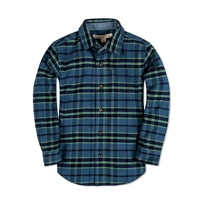 Hope & Henry Boys Long Sleeve Flannel Button Down Shirt