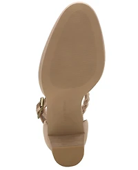 Lucky Brand Women's Kainda Braided Ankle-Strap Block-Heel Pumps
