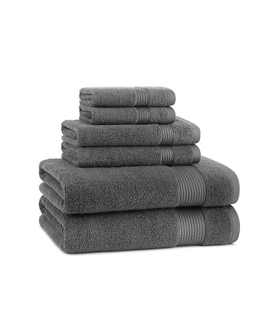 Host and Home 6-Piece Bathroom Towel Set (2 Bath Towels, 2 Hand Washcloths), Double Stitched Edges, 600 Gsm, Soft Ringspun Cotton, Stylish S