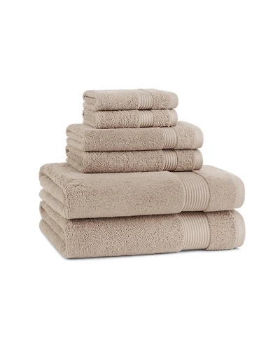 Host and Home 6-Piece Bathroom Towel Set (2 Bath Towels, 2 Hand Washcloths), Double Stitched Edges, 600 Gsm, Soft Ringspun Cotton, Stylish S