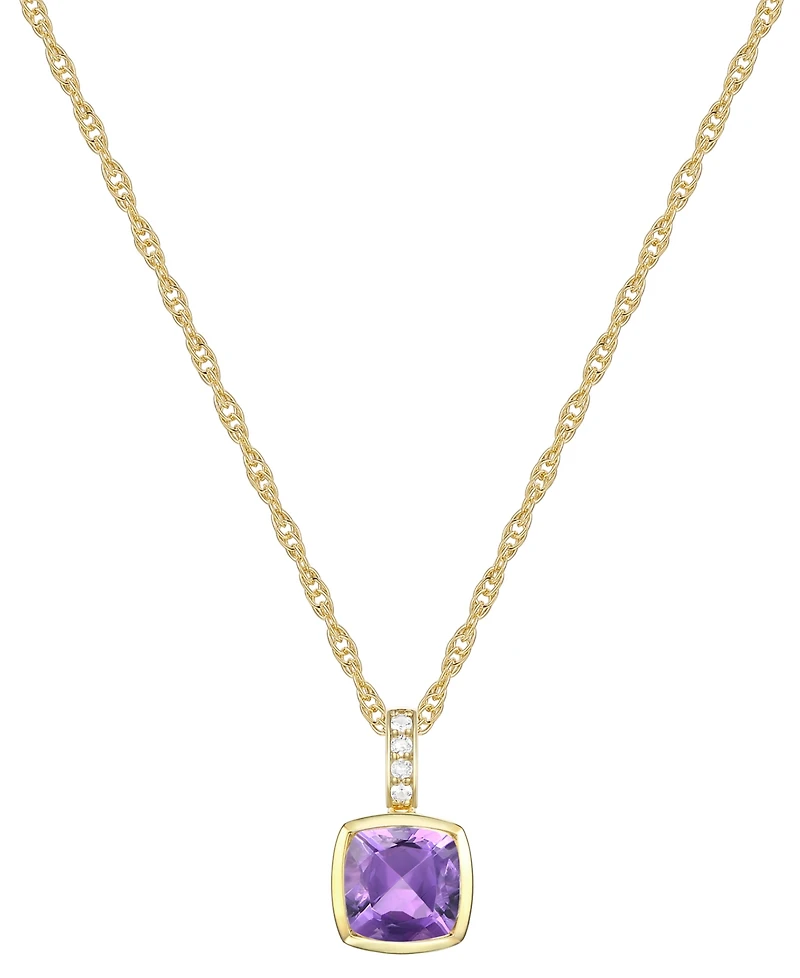 2-Pc. Set Garnet: (4-1/6 ct. t.w.) & Lab-Grown White Sapphire (1/20 Pendant Necklace Matching Small Hoop Earrings Gold-Plated Sterling
