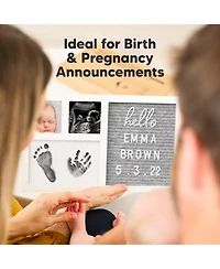 Heartfelt Inkless Baby Hand & Footprint Frame Kit with Letterboard, Dog Paw Print, Baby Shower Gifts for New-Moms