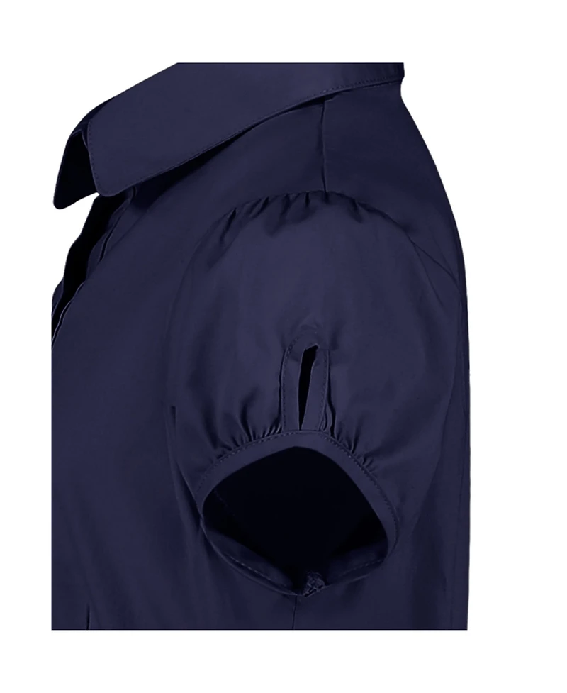 Nautica Big Girls Uniform Belted Poplin Shirt Dress