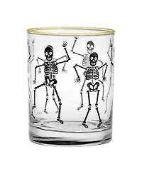 Culver 14-Ounce 22 Carat Gold-Tone Rim Dof (Double Old Fashioned) Glass Set of 4