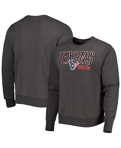Men's '47 Brand Charcoal Houston Texans Locked In Headline Pullover Sweatshirt