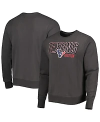 Men's '47 Brand Charcoal Houston Texans Locked In Headline Pullover Sweatshirt