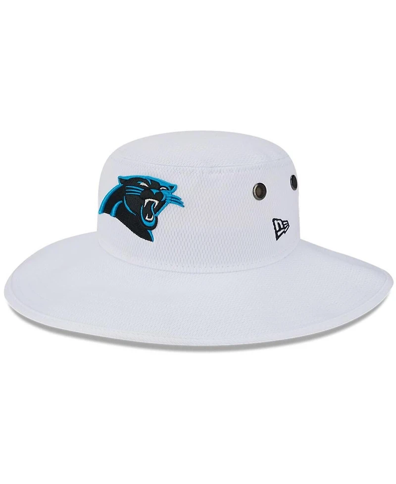 Men's New Era White Carolina Panthers 2023 Nfl Training Camp Panama Bucket Hat