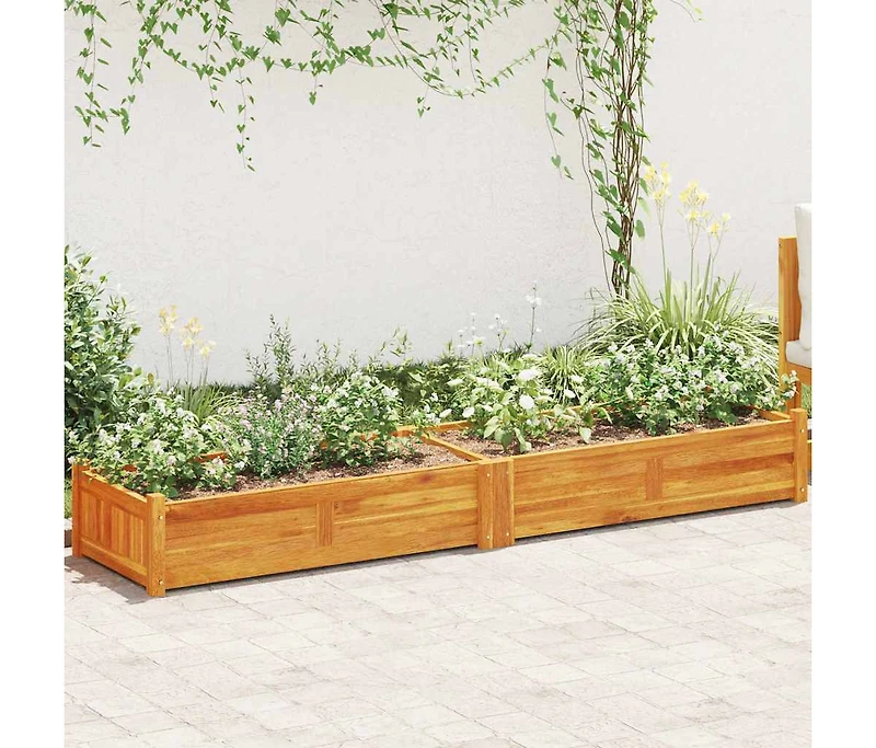 Garden Raised Bed Acacia Wood 78.7"x19.7"x9.8"