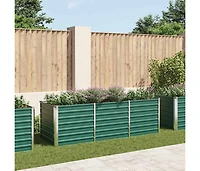 Garden Raised Bed Galvanized Steel 94.5"x31.5"x31.3" Green