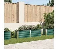 Garden Raised Bed Galvanized Steel 63"x15.7"x17.7" Green