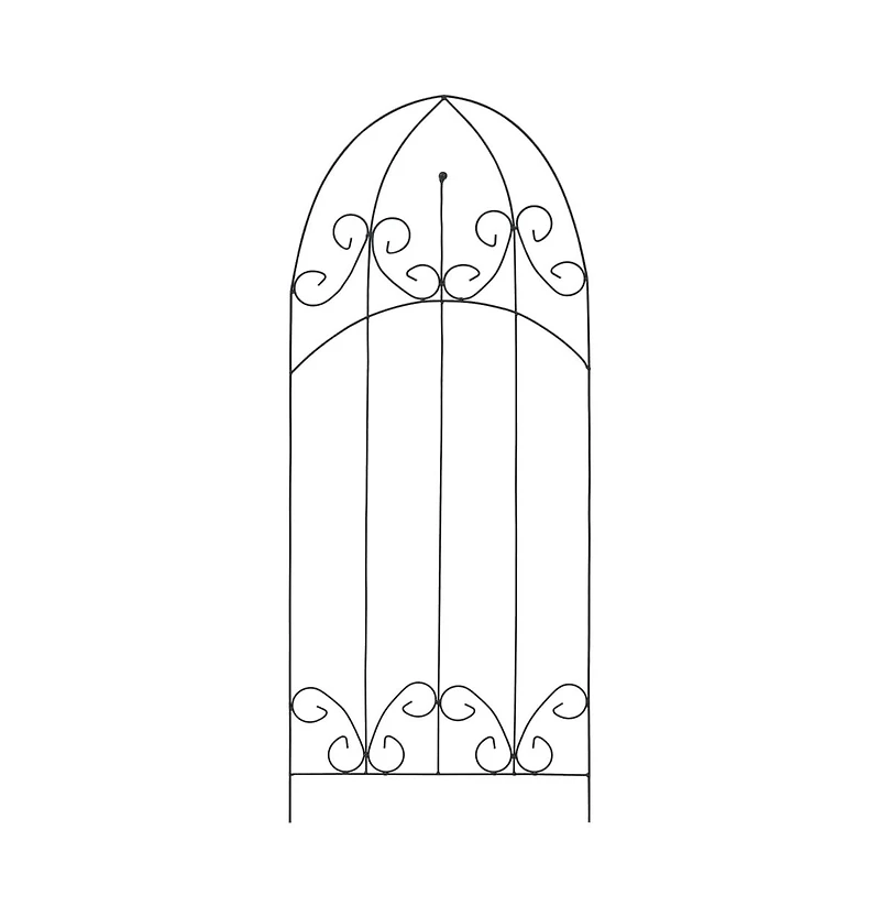 Plant Climbing Racks 3 pcs Black 15.7"x39.4" Iron