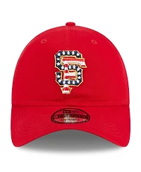 Women's New Era Red San Francisco Giants 2023 Fourth of July 9TWENTY Adjustable Hat