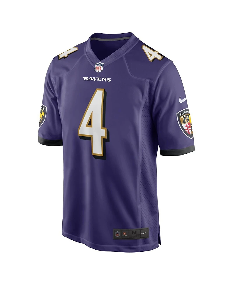 Men's Nike Zay Flowers Purple Baltimore Ravens 2023 Nfl Draft First Round Pick Game Jersey
