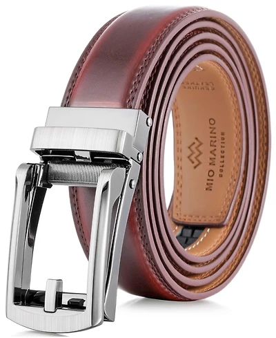 Mio Marino Men's Bristle Leather Linxx Ratchet Belt