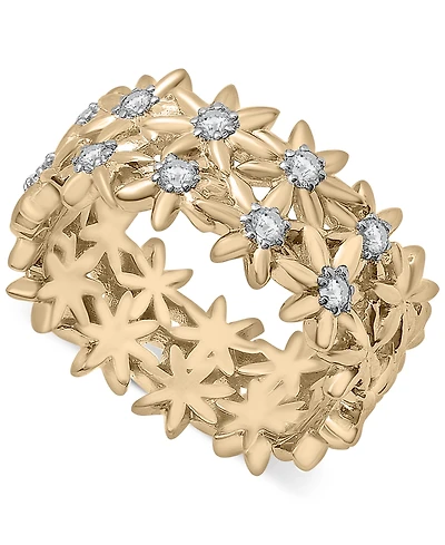 Audrey by Aurate Diamond Flower Ring (1/3 ct. t.w.) in Gold Vermeil, Created for Macy's