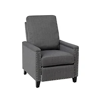 Renza Transitional Pushback Recliner With Pillow Style Back And Accent Nail Trim - Manual
