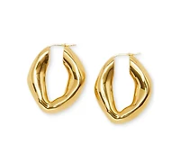 Heymaeve 18k Gold-Plated Medium Artistic Hoop Earrings