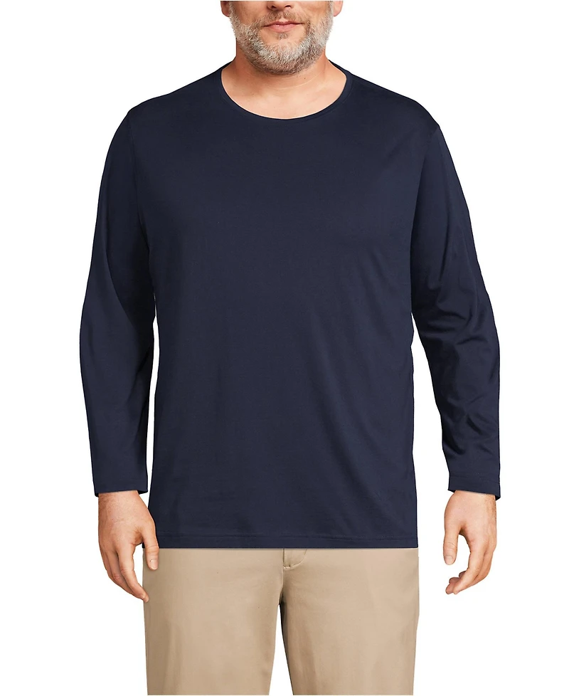 Lands' End Big & Tall Long Sleeve Supima Tee