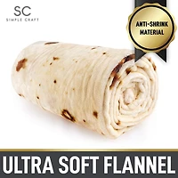 Zulay Kitchen Tortilla Giant Tortilla Throw Blanket for Adults and Kids 60 inch