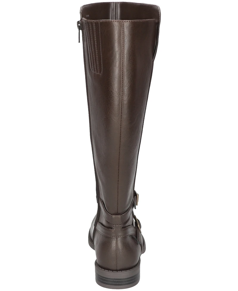 Easy Street Women's Bay Plus Athletic Shafted Extra Wide Calf Tall Boots