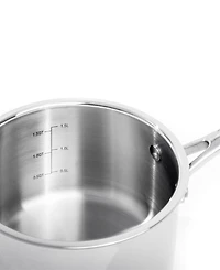 BergHOFF Professional Tri-Ply 18/10 Stainless Steel 8" Saucepan with Ss Lid, 3.3qt.