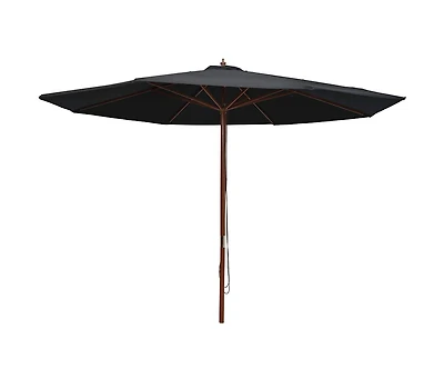 Garden Parasol with Wooden Pole 137.8