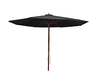 Garden Parasol with Wooden Pole 137.8
