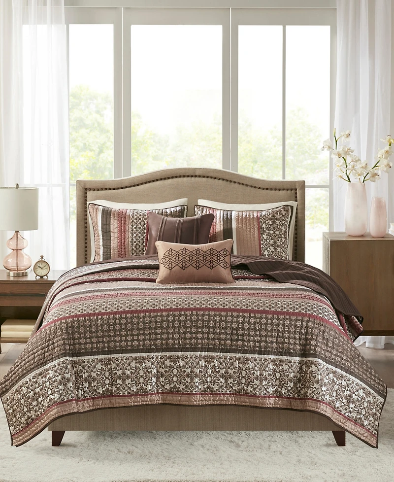 Madison Park Princeton 5-Pc. Quilt Set, Full/Queen