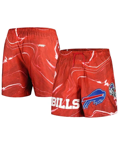 Men's Pro Standard Red Buffalo Bills Allover Marble Print Shorts