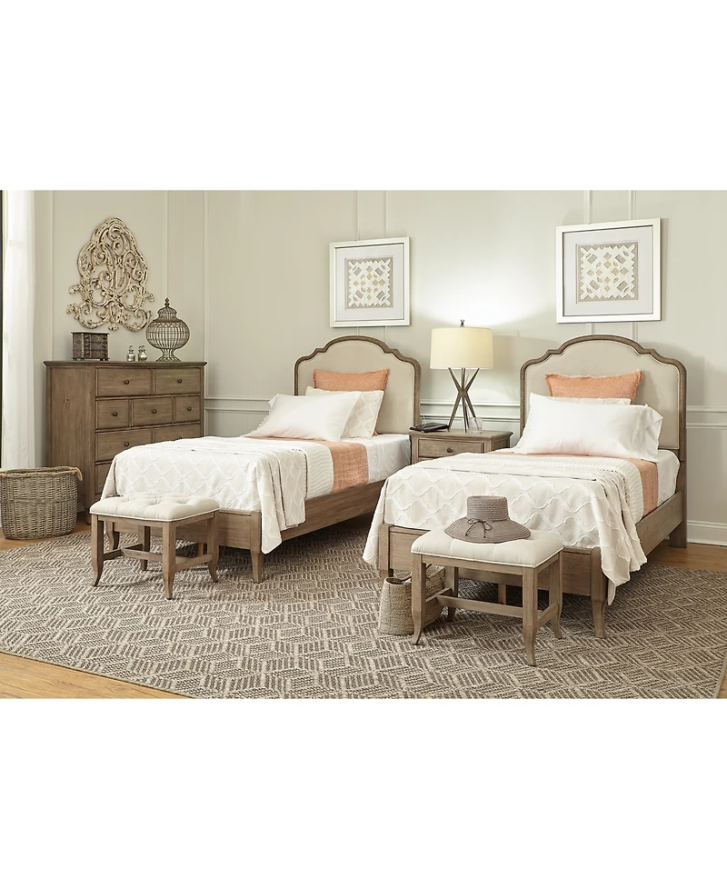 Provence Upholstered Twin Bed