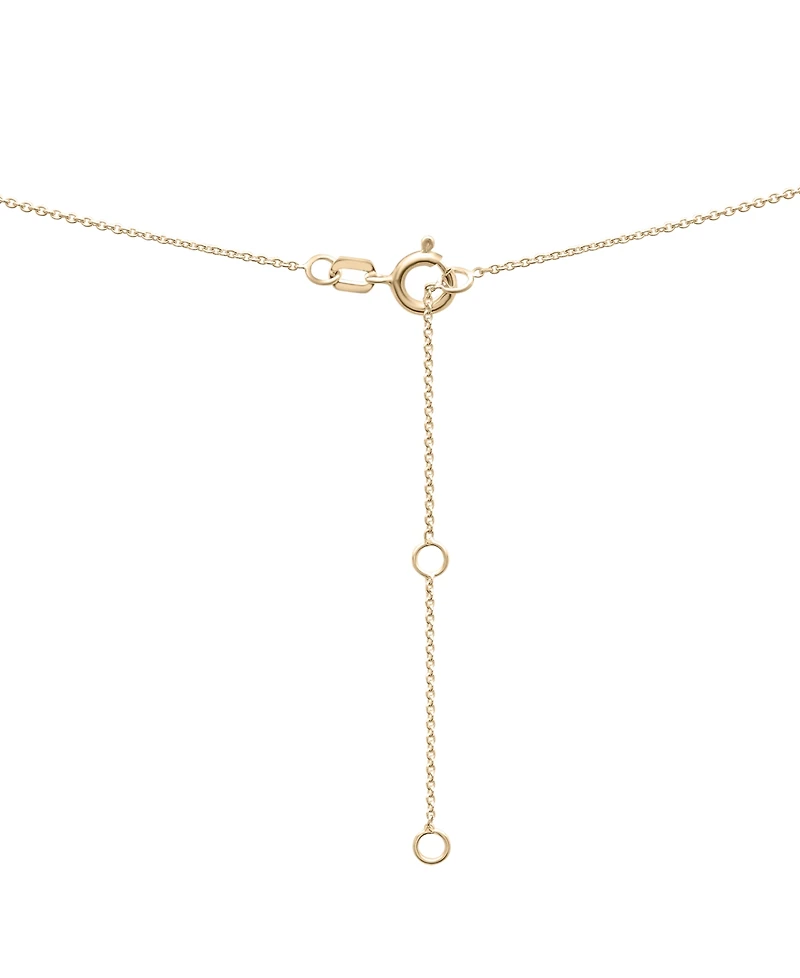 Wrapped Diamond Curved Bar Statement Necklace (1/4 ct. t.w.) in 14k Gold, 15" + 2" extender, Created for Macy's