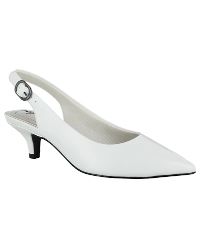Easy Street Women's Faye Slingback Buckle Closure Pumps