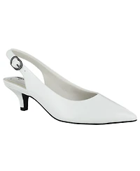 Easy Street Women's Faye Slingback Buckle Closure Pumps