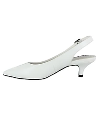 Easy Street Women's Faye Slingback Buckle Closure Pumps