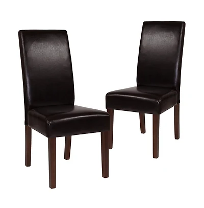 Emma+Oliver Two Mid-Century Parson'S Chairs And Finished Hardwood Frame For Kitchen, Dining Room & More