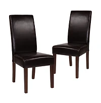 Emma+Oliver Two Mid-Century Parson'S Chairs And Finished Hardwood Frame For Kitchen, Dining Room & More