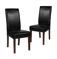 Emma+Oliver Two Mid-Century Parson'S Chairs And Finished Hardwood Frame For Kitchen, Dining Room & More