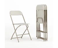 Plastic Folding Chair - 4 Pack 650Lb Weight Capacity
