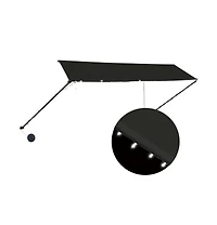 Retractable Awning with Led 137.8"x59.1" Anthracite