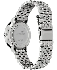 Olivia Burton Women's Celestial Nova Silver-Tone Stainless Steel Bracelet Watch 35mm
