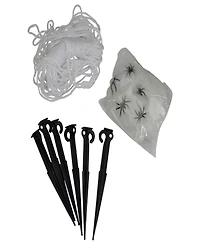 9.8' Giant Outdoor Spider Web Halloween Decoration Set, 12-Piece