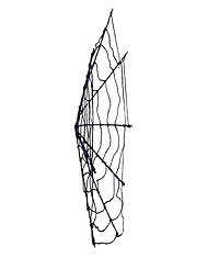 16" Lighted Battery Operated Spider Web Halloween Decoration with Led Lights