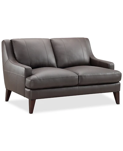 Closeout! Collyn 59" Modern Leather Loveseat, Created for Macy's