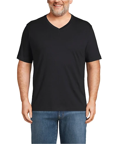Lands' End Big & Tall Super-t Short Sleeve V-Neck T-Shirt