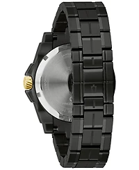 Bulova Men's Precisionist Icon Black-Tone Stainless Steel Bracelet Watch 40mm